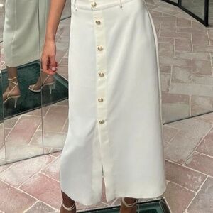 White Midi Zara skirt size L